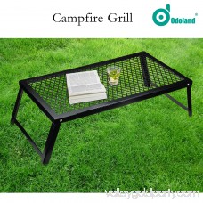 Odoland Over Fire Camp Grill Heavy Duty Stainless Steel BBQ Over Open Campfire Grill for Outdoor